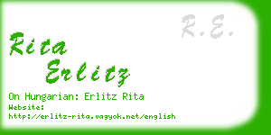 rita erlitz business card